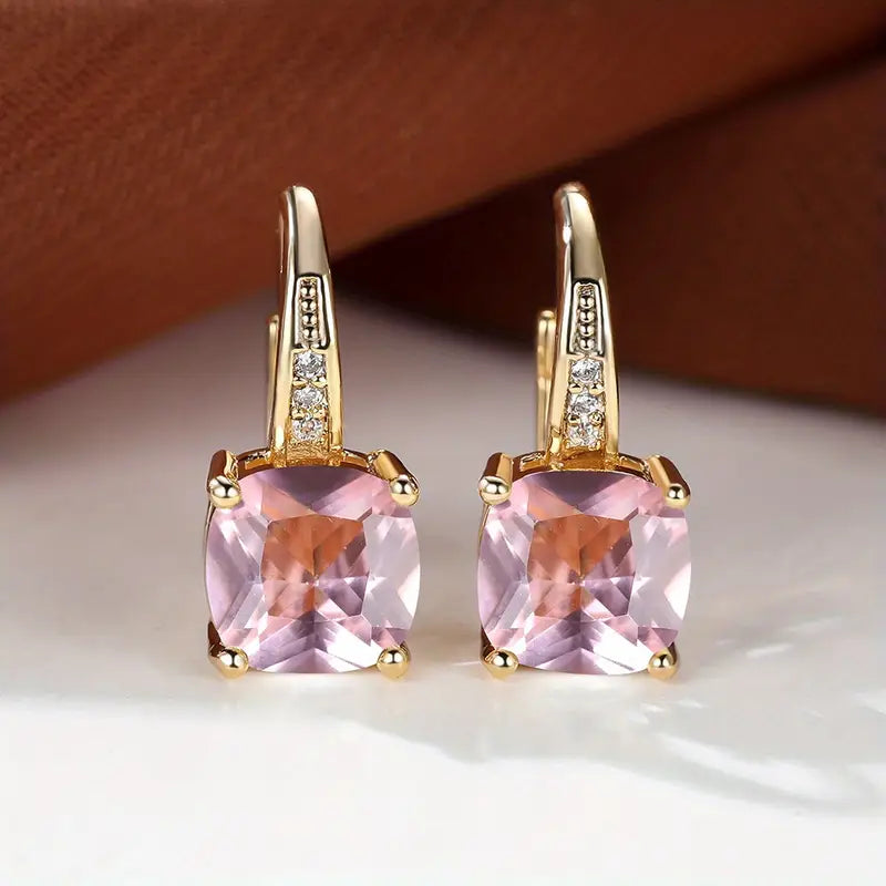 Cher Mystic Stone Hoop Earrings | Gold