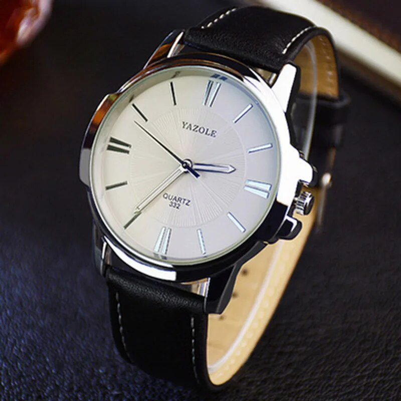 Luxurious Blue Glass Leather Watch™ - Olsen & Olsen