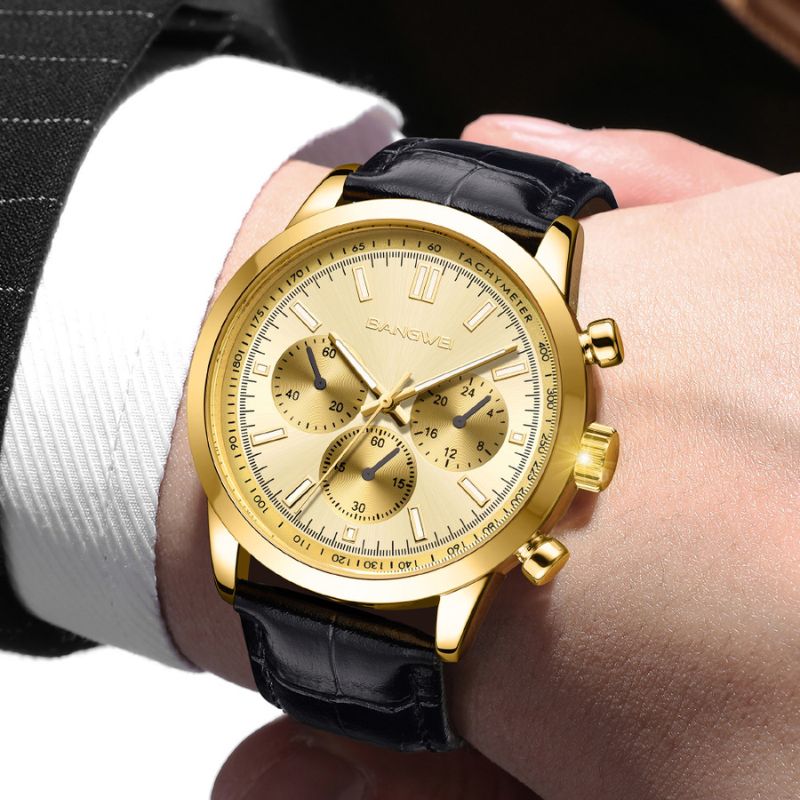 Military Casual Leather Quartz Watch™ - Olsen & Olsen