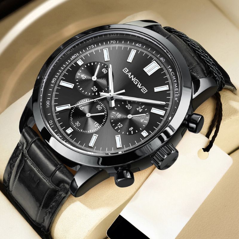 Military Casual Leather Quartz Watch™ - Olsen & Olsen