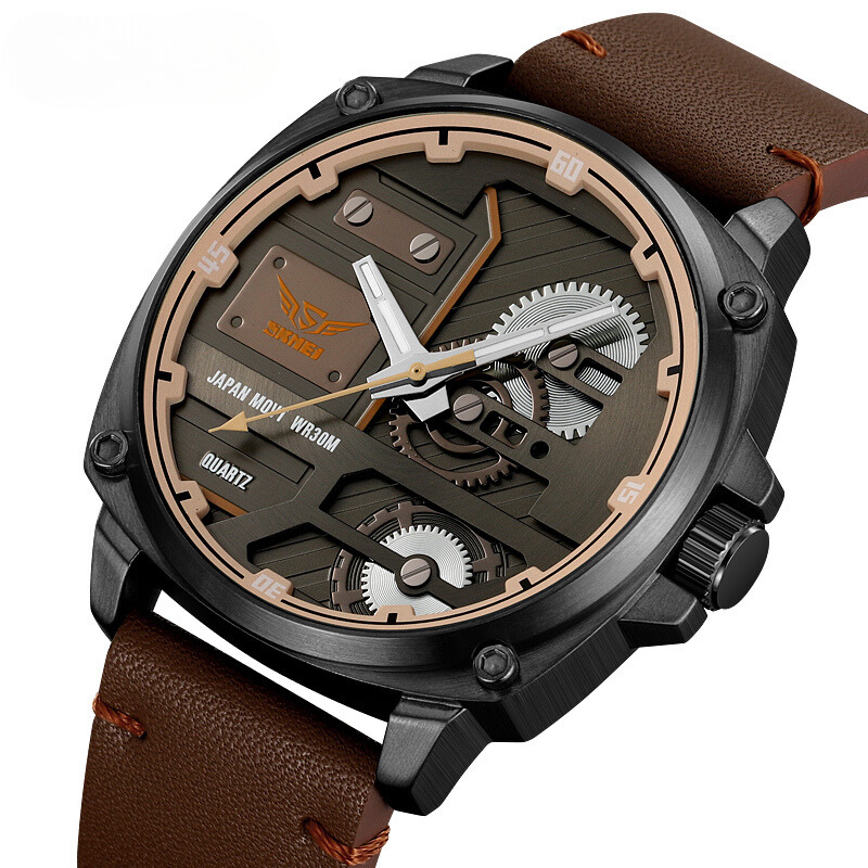 Men's Leather Quartz Watch™ - Olsen & Olsen