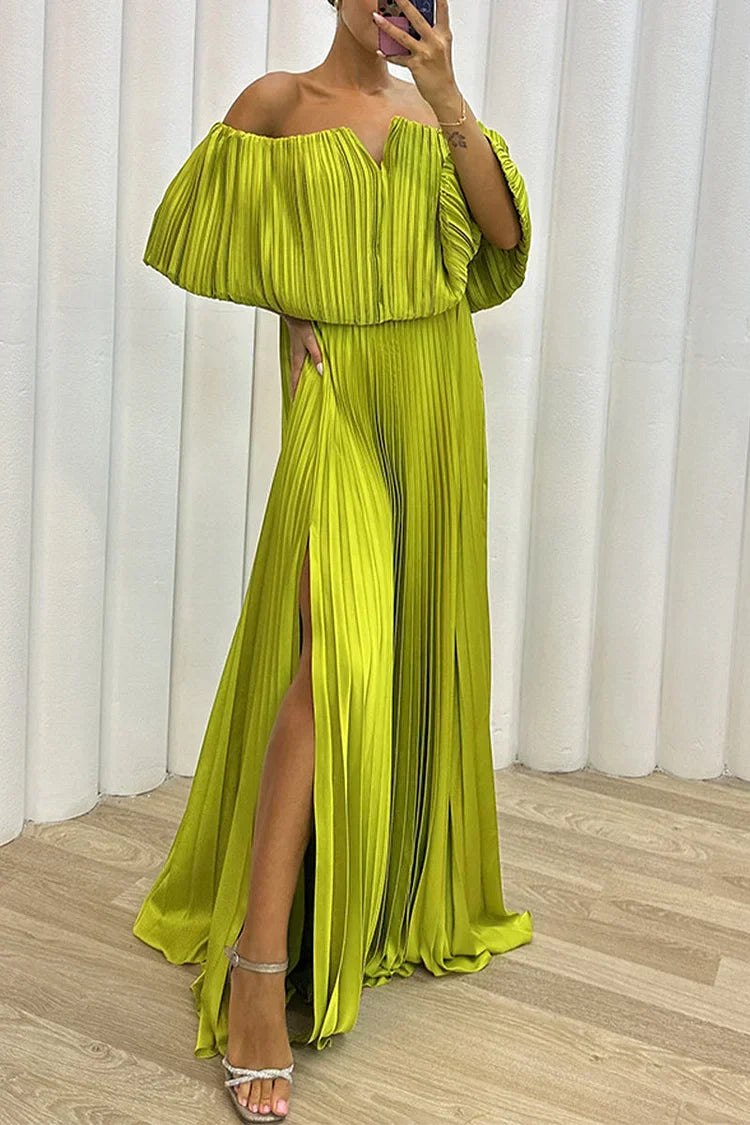 Isabella - Elegant Pleated Maxi Dress