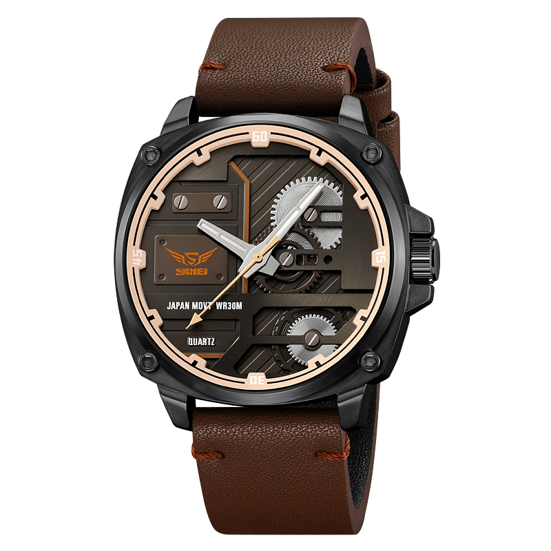 Men's Leather Quartz Watch™ - Olsen & Olsen