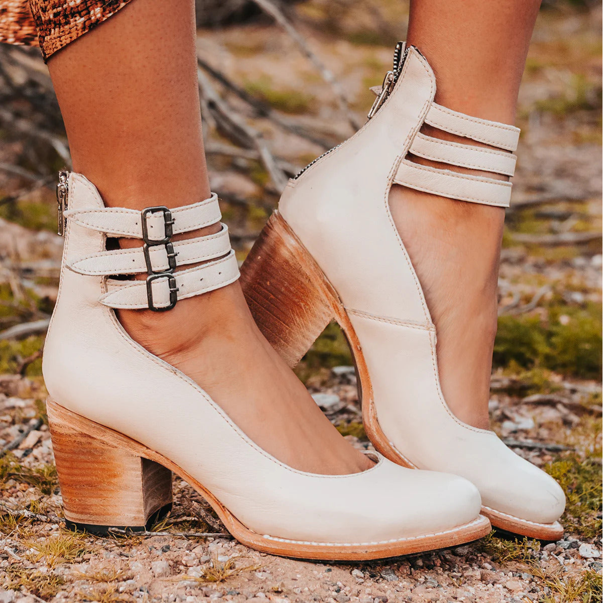 Gia | Multi-Strap Heels with Thick Heel