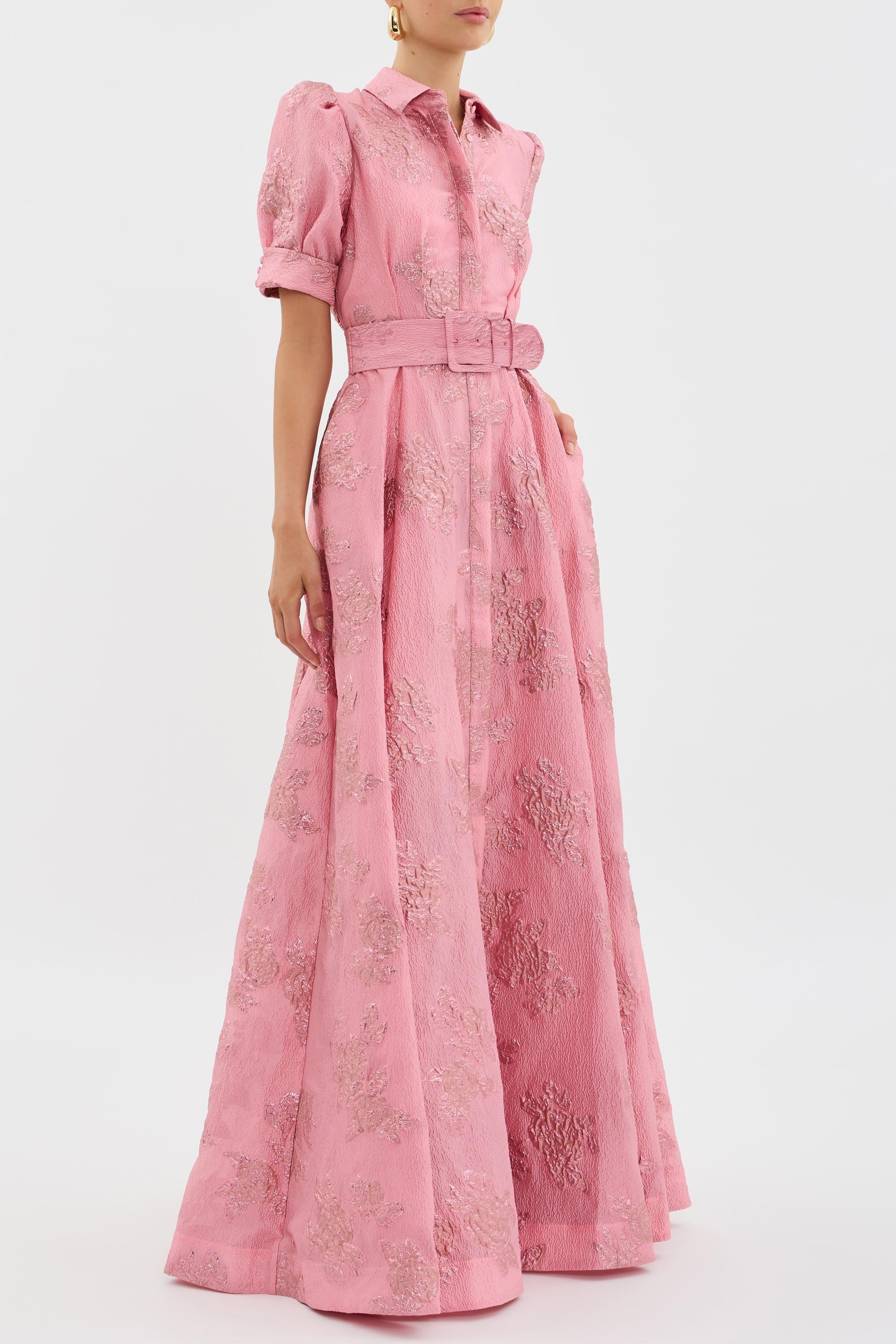 Celeste - Short dress with puff sleeves