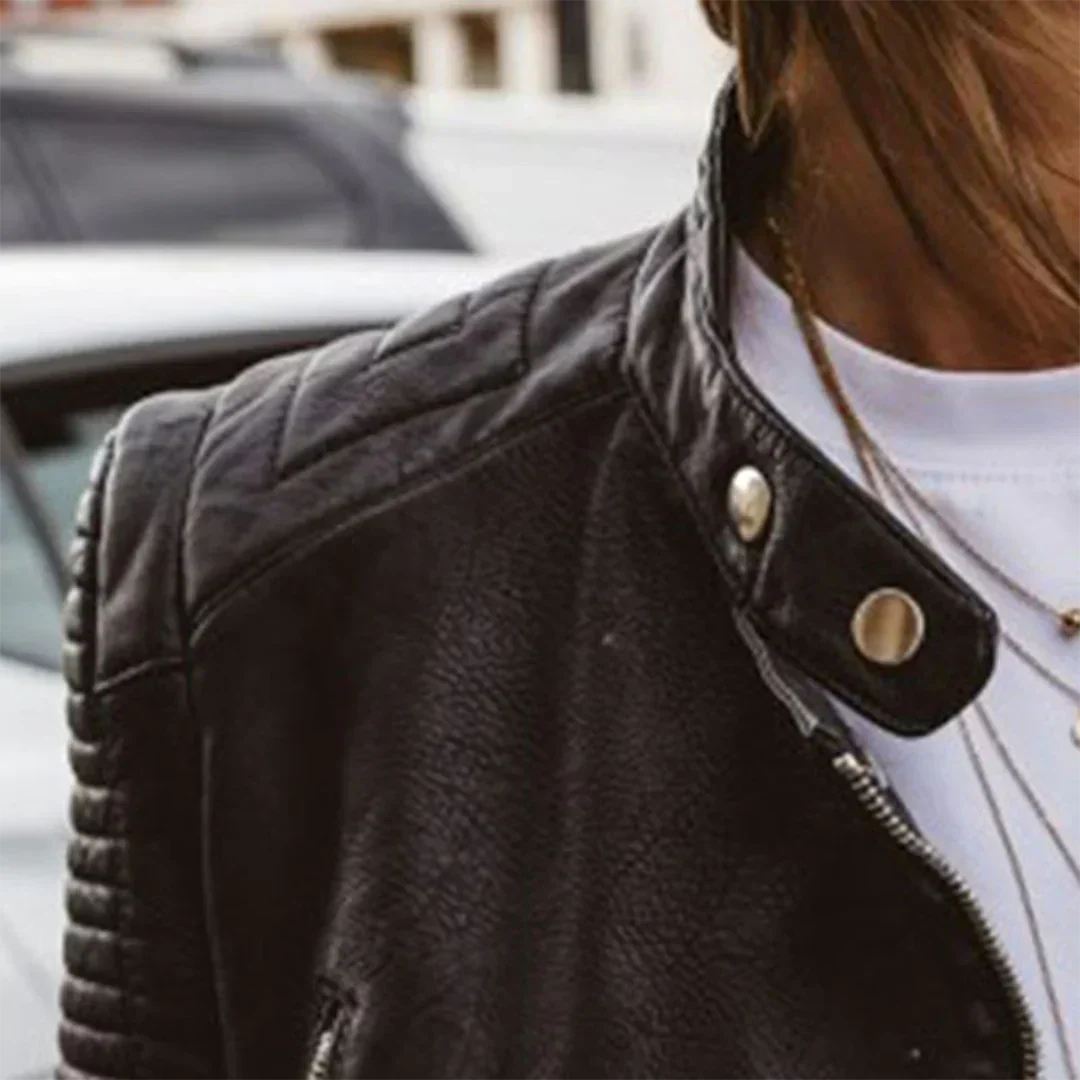Mia | Women's Leather Biker Jacket | Structured and Versatile