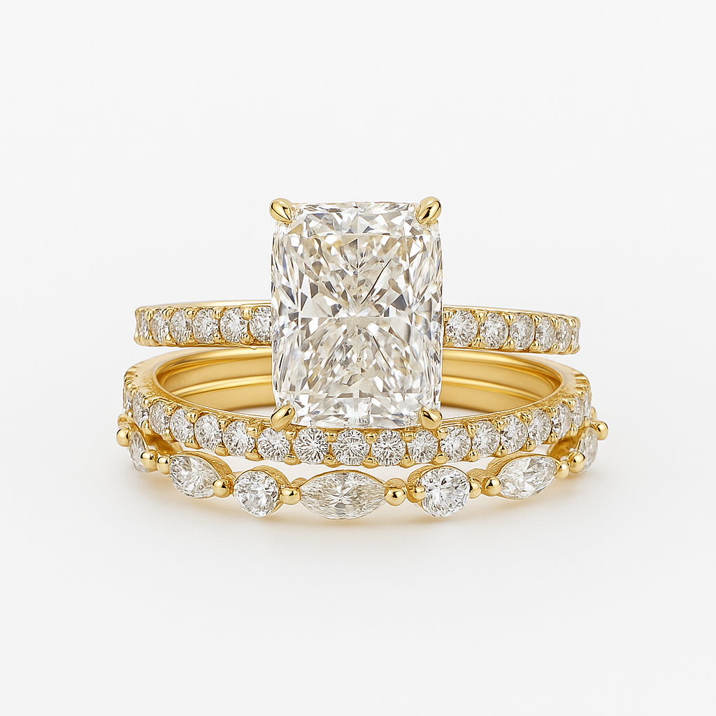 Kali Set of 3 Wedding Rings Jaily | Gold