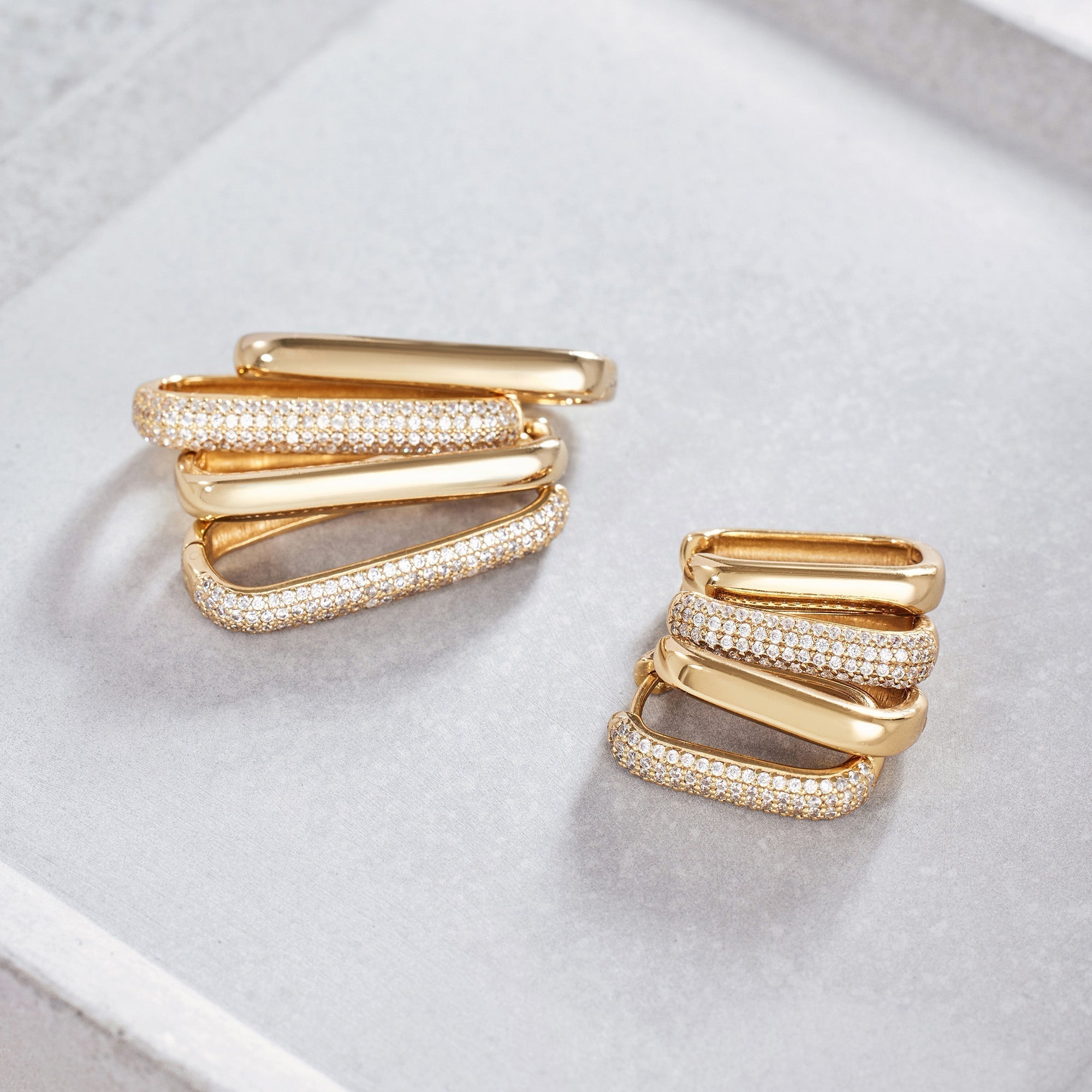 Rhea Large Icon Hoops | Gold