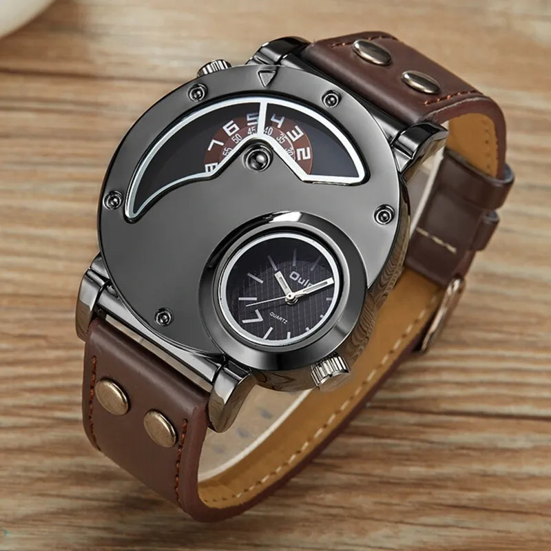 Olsen & Olsen Luxury Dual Time Quartz Watch