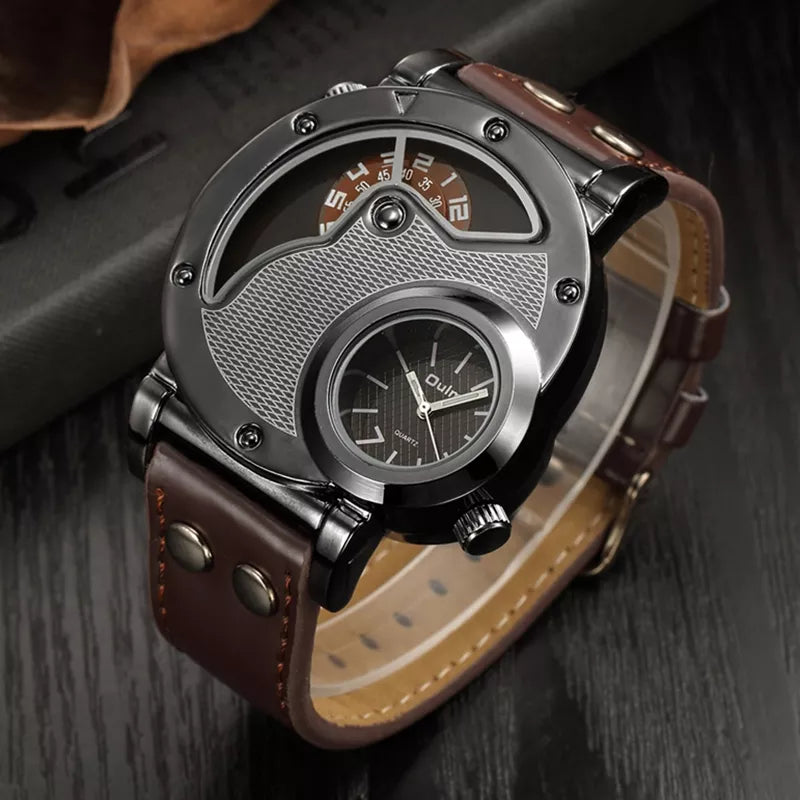 Olsen & Olsen Luxury Dual Time Quartz Watch