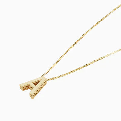 Gina Necklace with Initial and Letter of Love | Gold