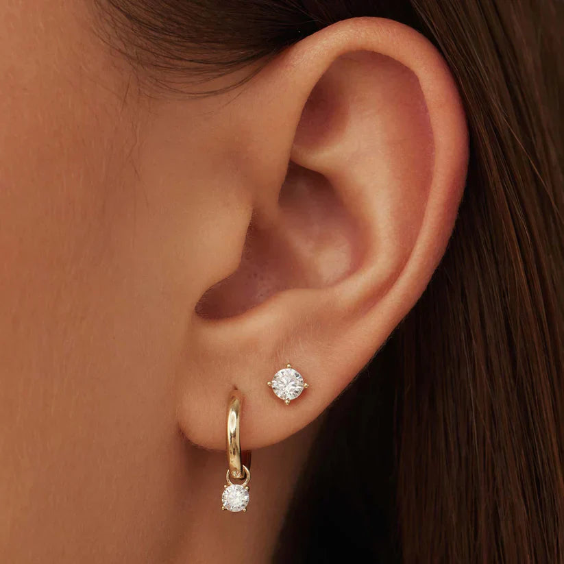 Gigi Earrings with Larmes de Lune stones | Gold