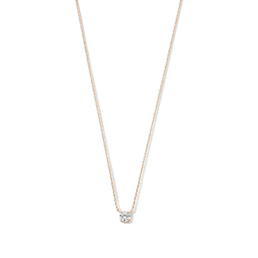 Kira Necklace with Moissanite Stone | Gold