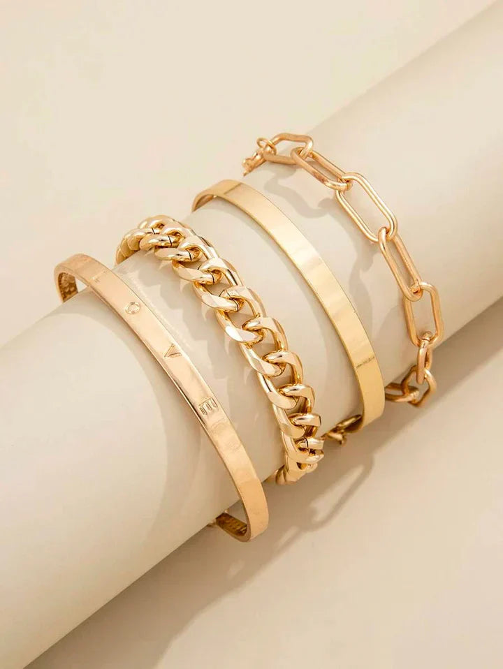 Lacy Mercer Bracelet Set | Gold