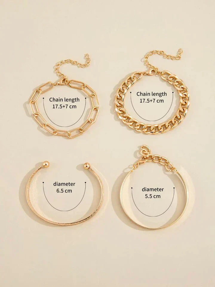 Lacy Mercer Bracelet Set | Gold