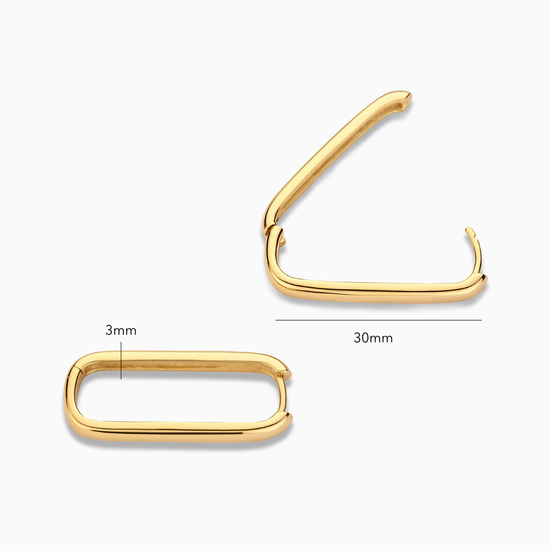 Rhea Large Icon Hoops | Gold