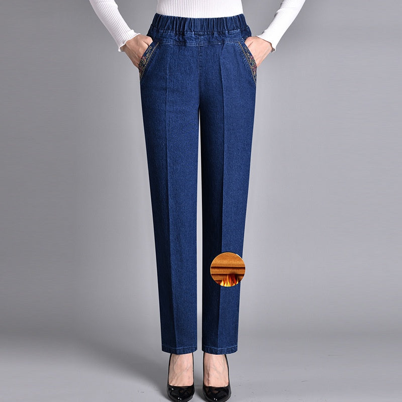 Amari | Women's jeans with side pockets and elastic waistband