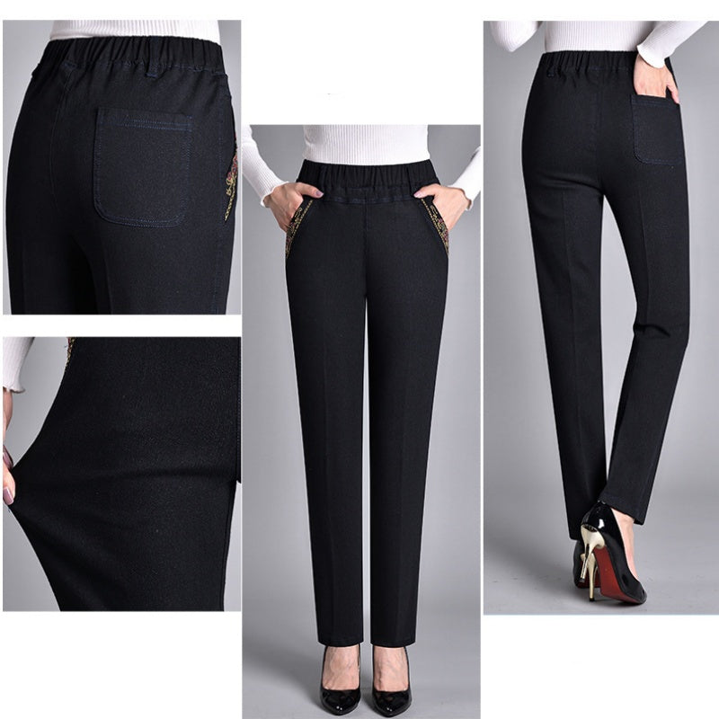 Amari | Women's jeans with side pockets and elastic waistband