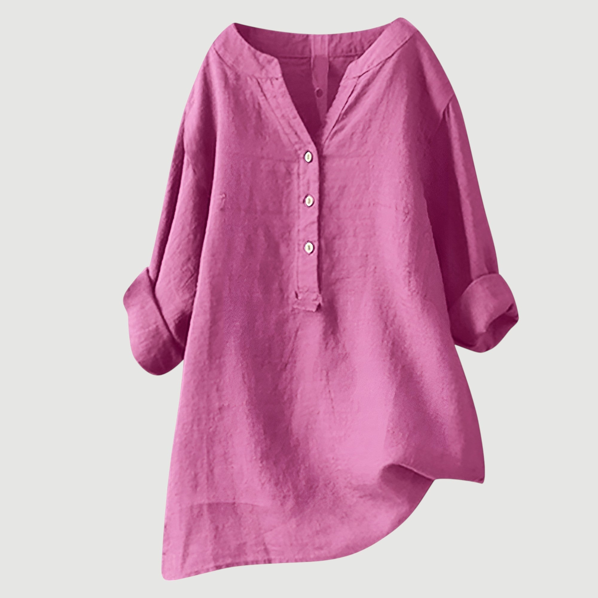 Freja™ - Airy and Comfortable Linen Shirt with Buttons