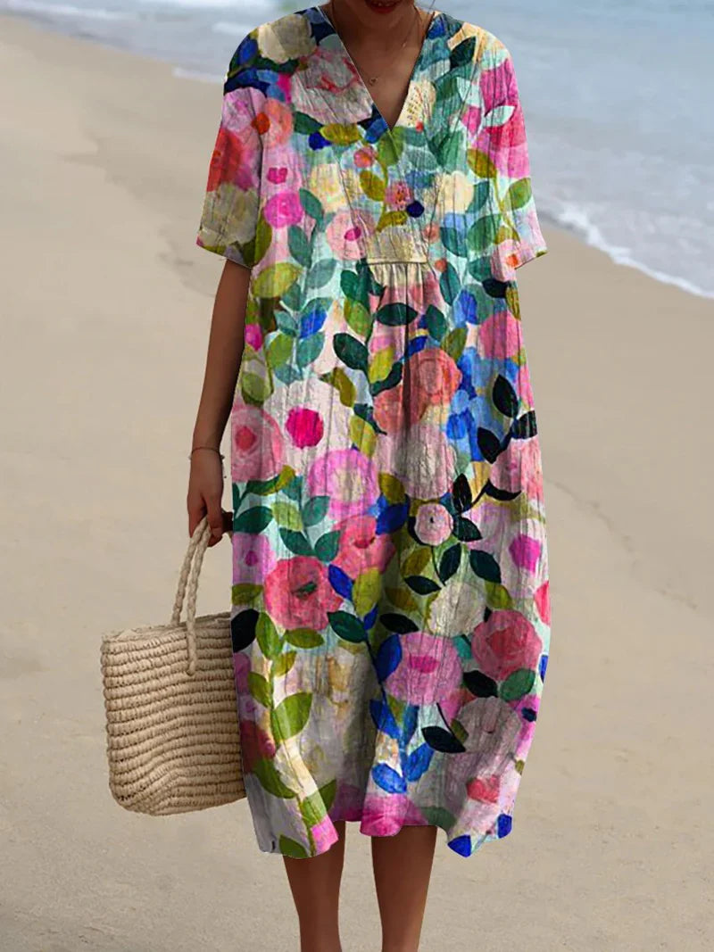 Priya - Watercolour Bloom Dress
