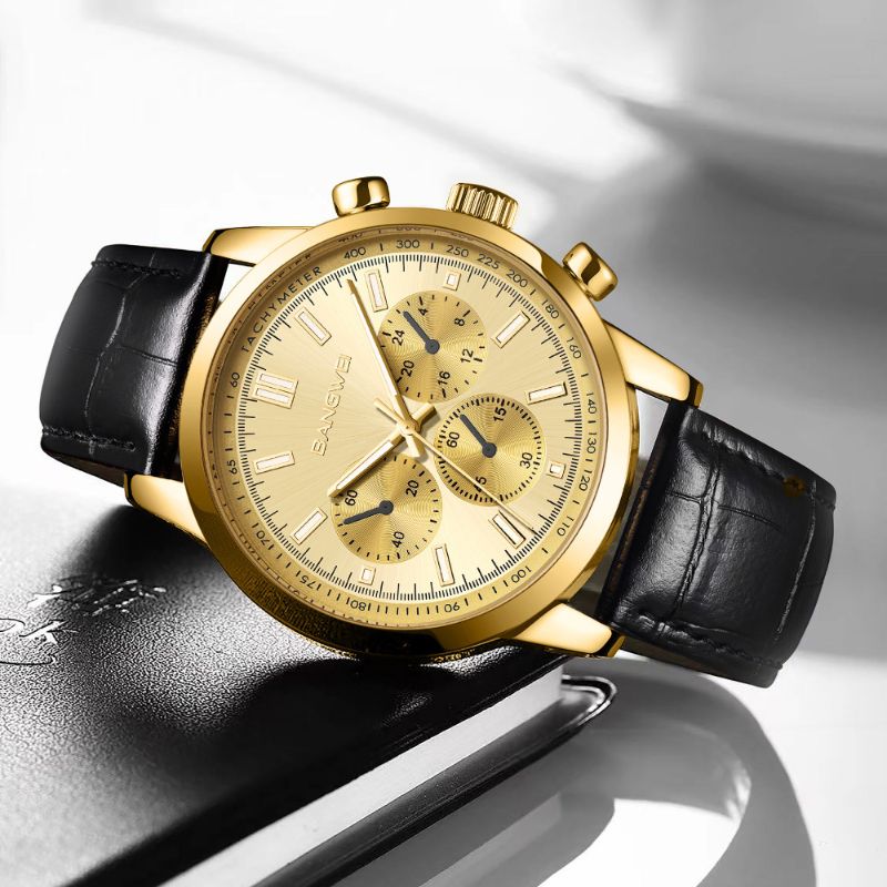 Military Casual Leather Quartz Watch™ - Olsen & Olsen
