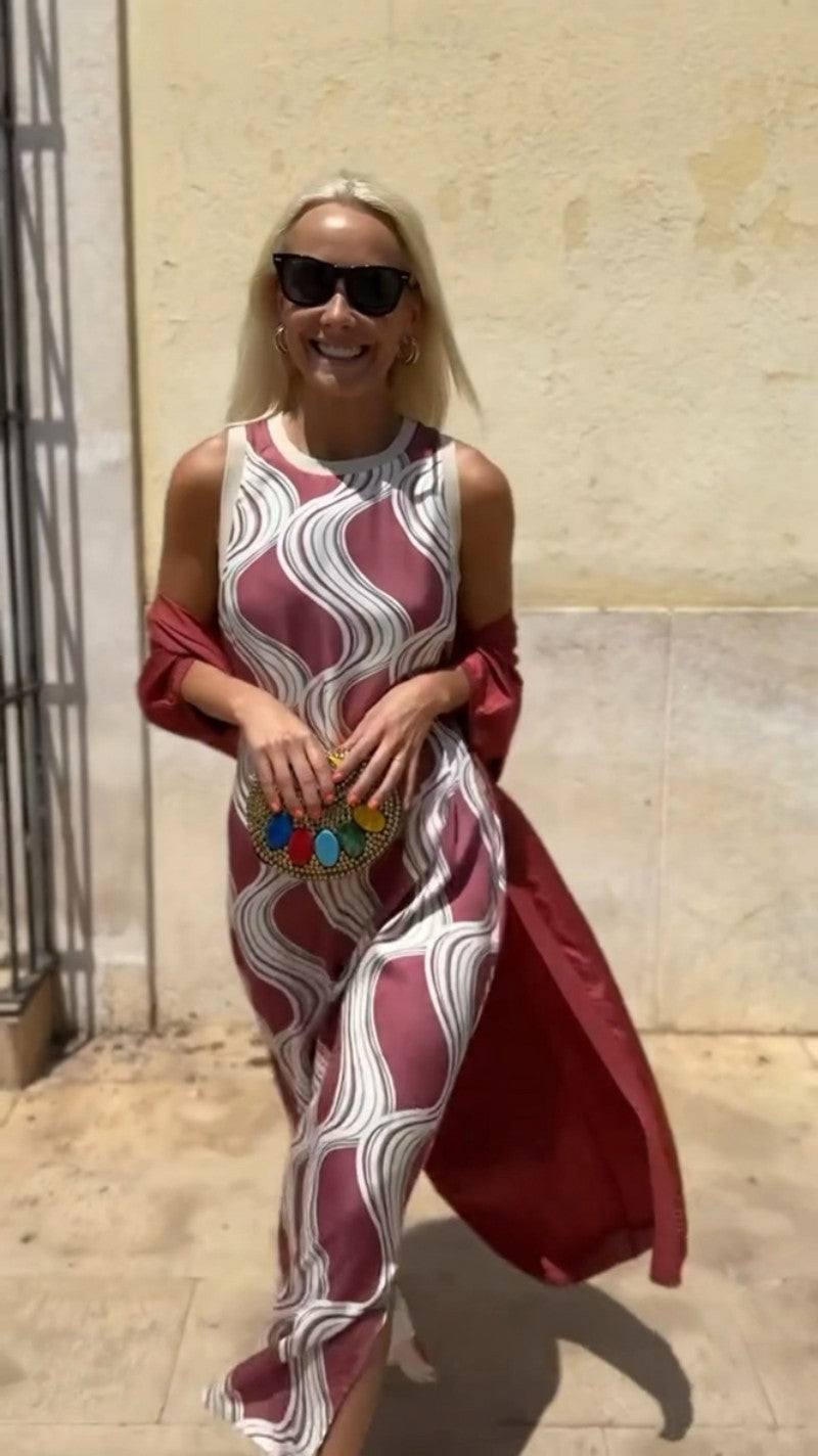 Hannah| Elegant long dress with matching shawl