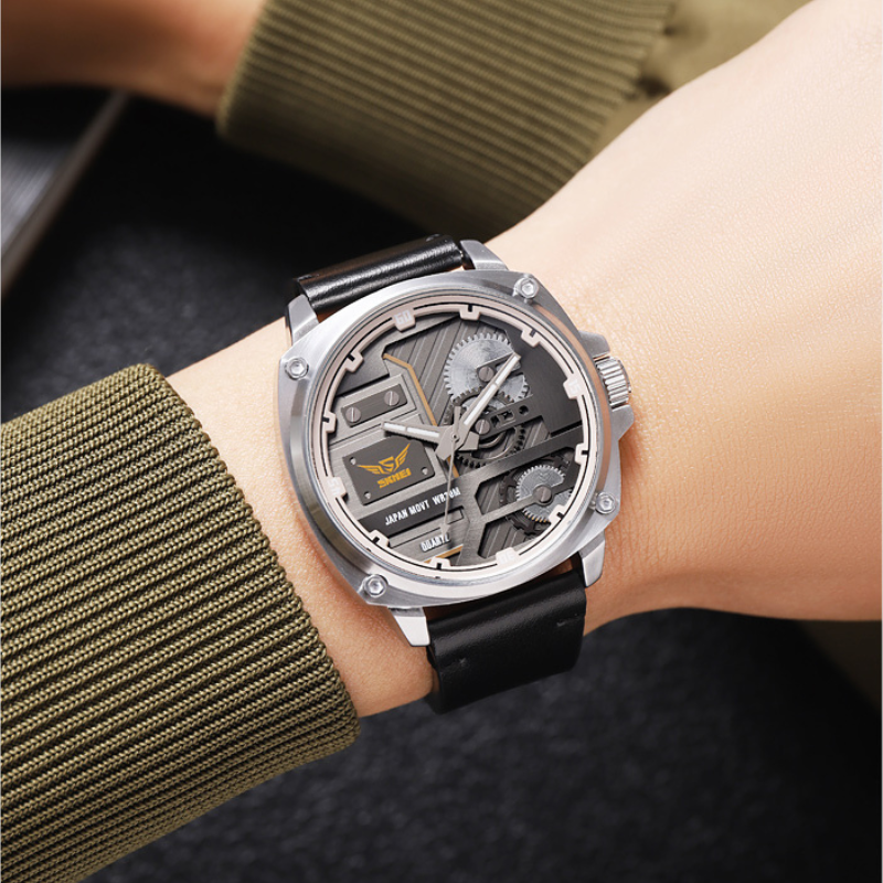 Men's Leather Quartz Watch™ - Olsen & Olsen