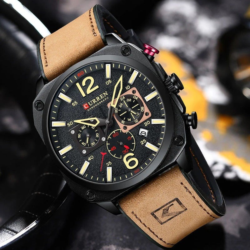 Business Leather Quartz Watch™ - Olsen & Olsen