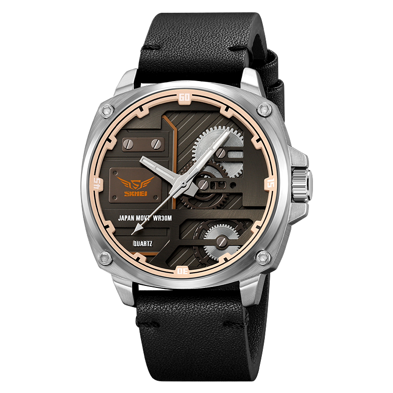 Men's Leather Quartz Watch™ - Olsen & Olsen