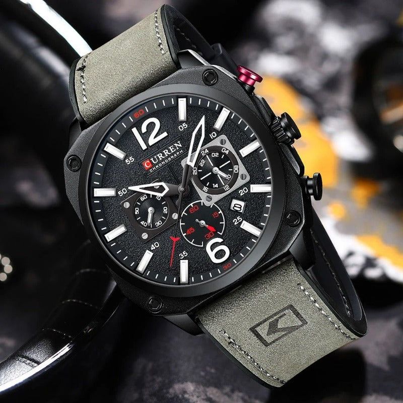 Business Leather Quartz Watch™ - Olsen & Olsen