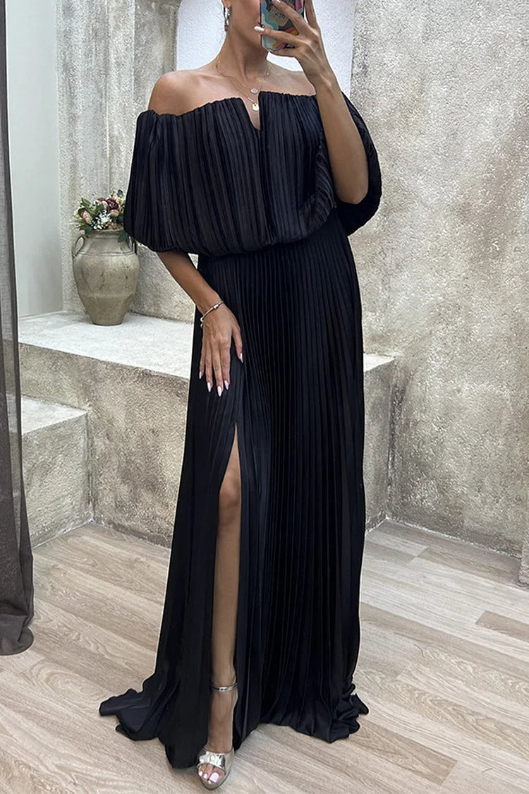 Isabella - Elegant Pleated Maxi Dress