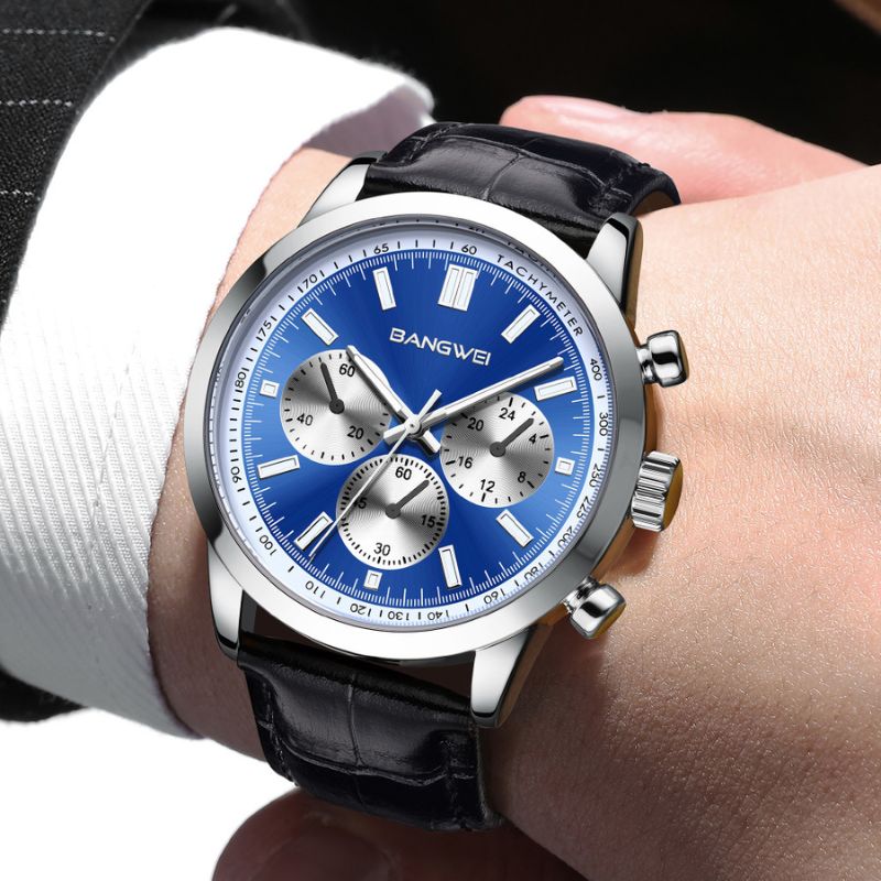 Military Casual Leather Quartz Watch™ - Olsen & Olsen