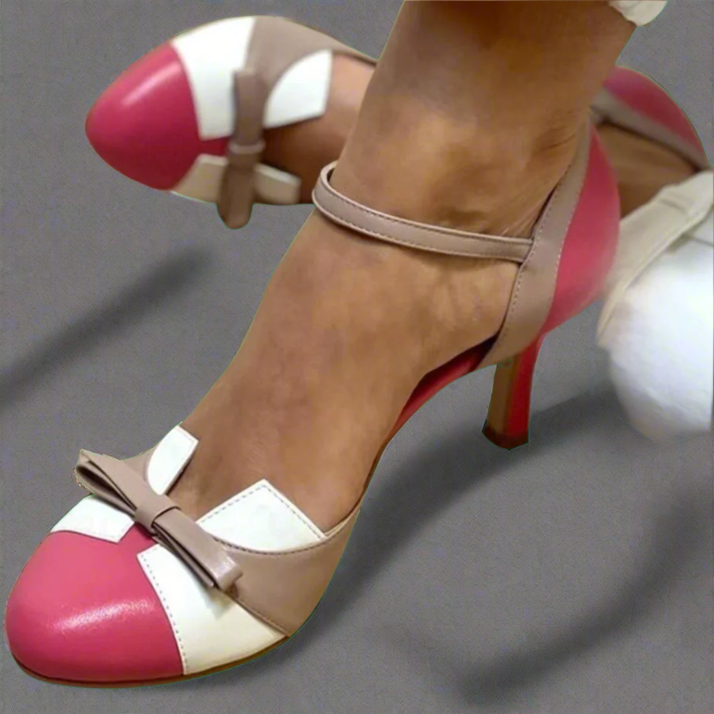 Amy | Colorful sandals with knot and strap, round toe