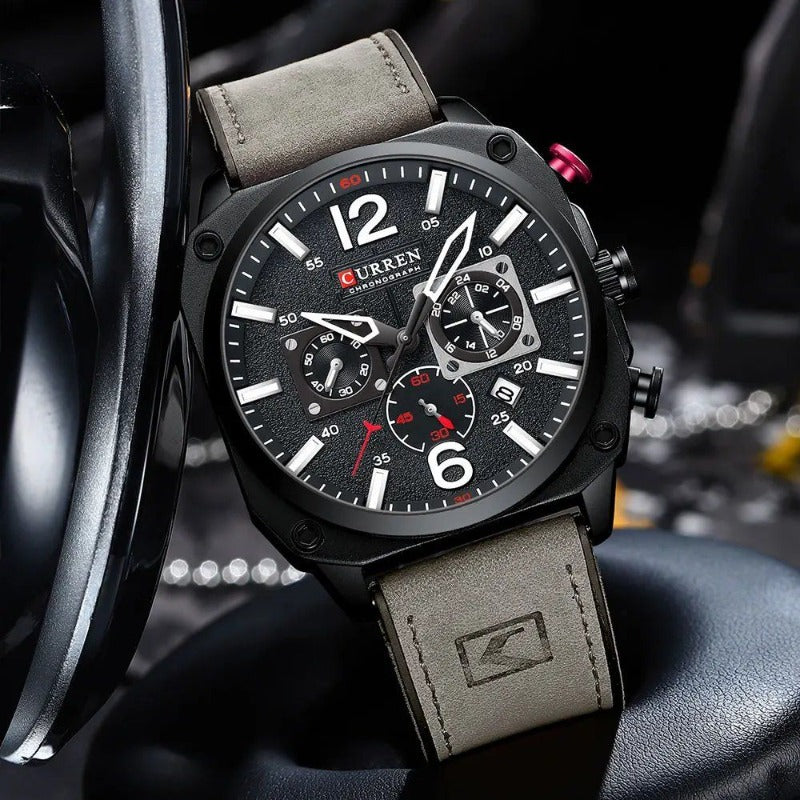 Business Leather Quartz Watch™ - Olsen & Olsen