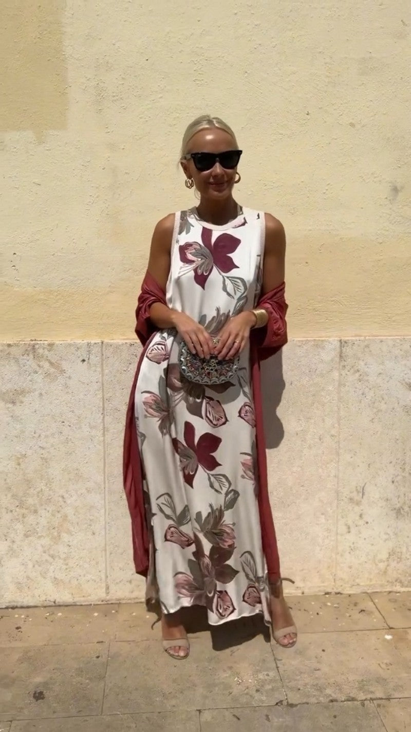 Lily| Elegant Long Dress with Matching Shawl