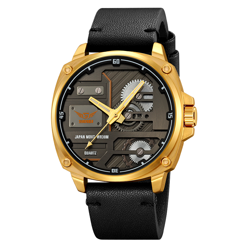 Men's Leather Quartz Watch™ - Olsen & Olsen
