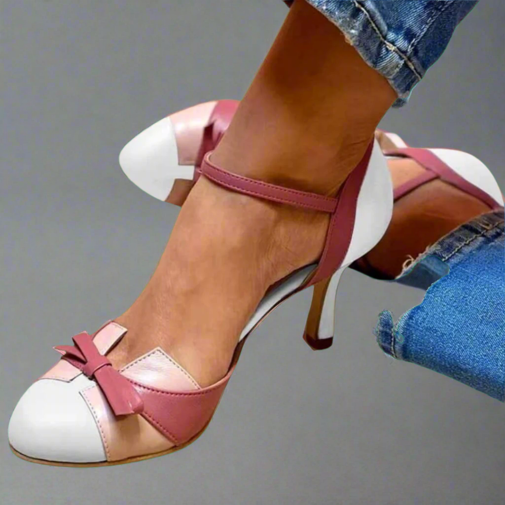 Amy | Colorful sandals with knot and strap, round toe