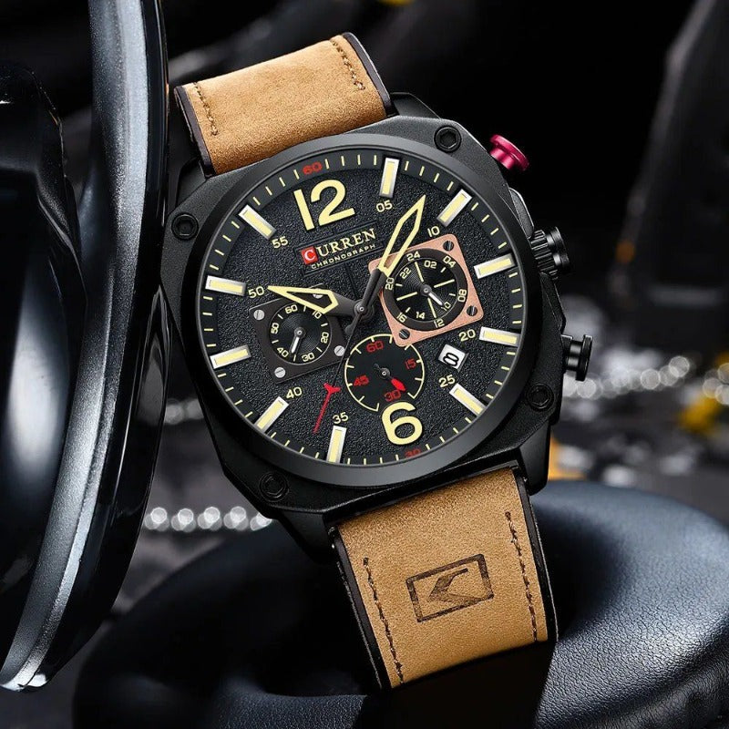 Business Leather Quartz Watch™ - Olsen & Olsen