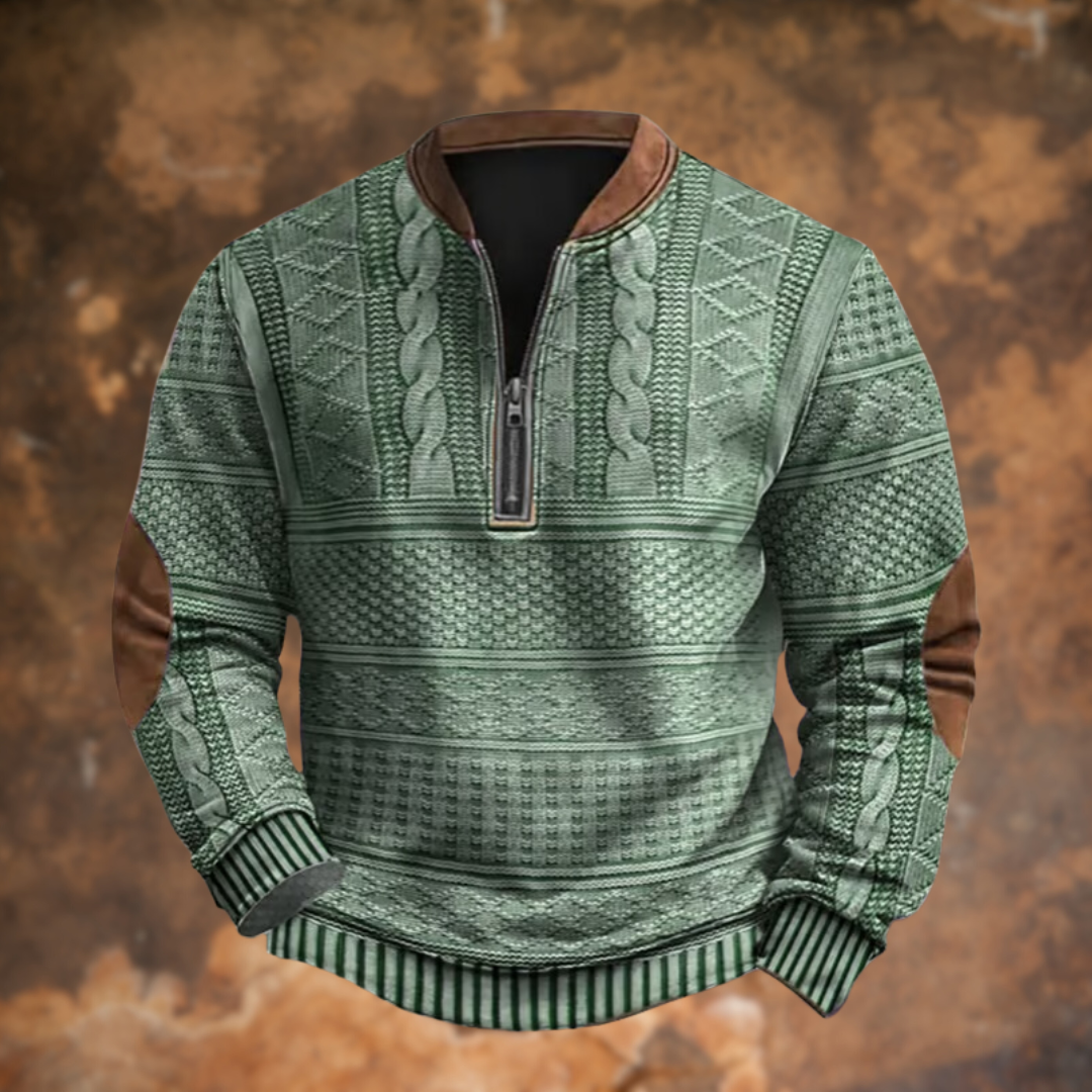 Nathan | Knitted Sweater with Zipper Detail