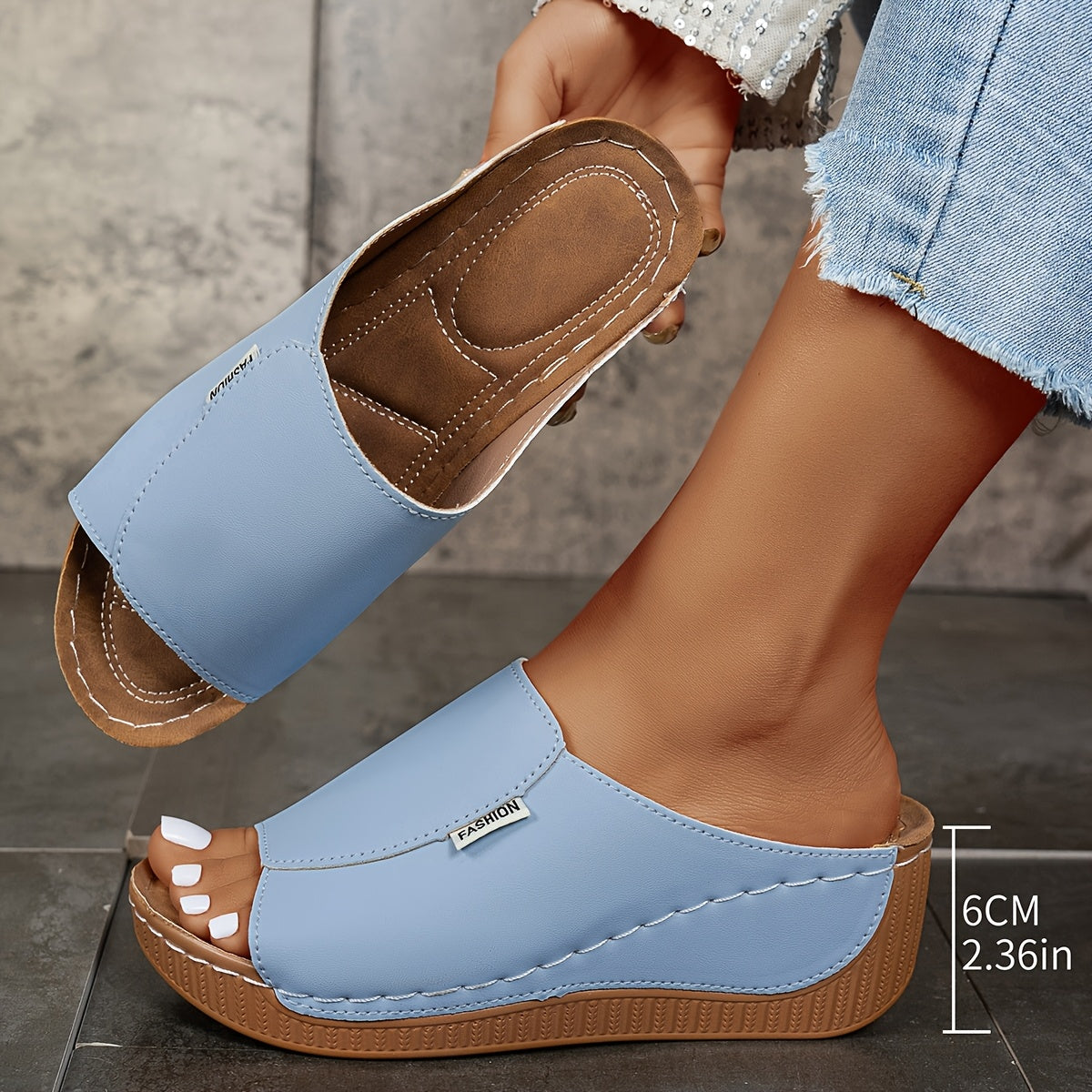 Orthocomfort™ | sandal with 2.36 inches comfort sole