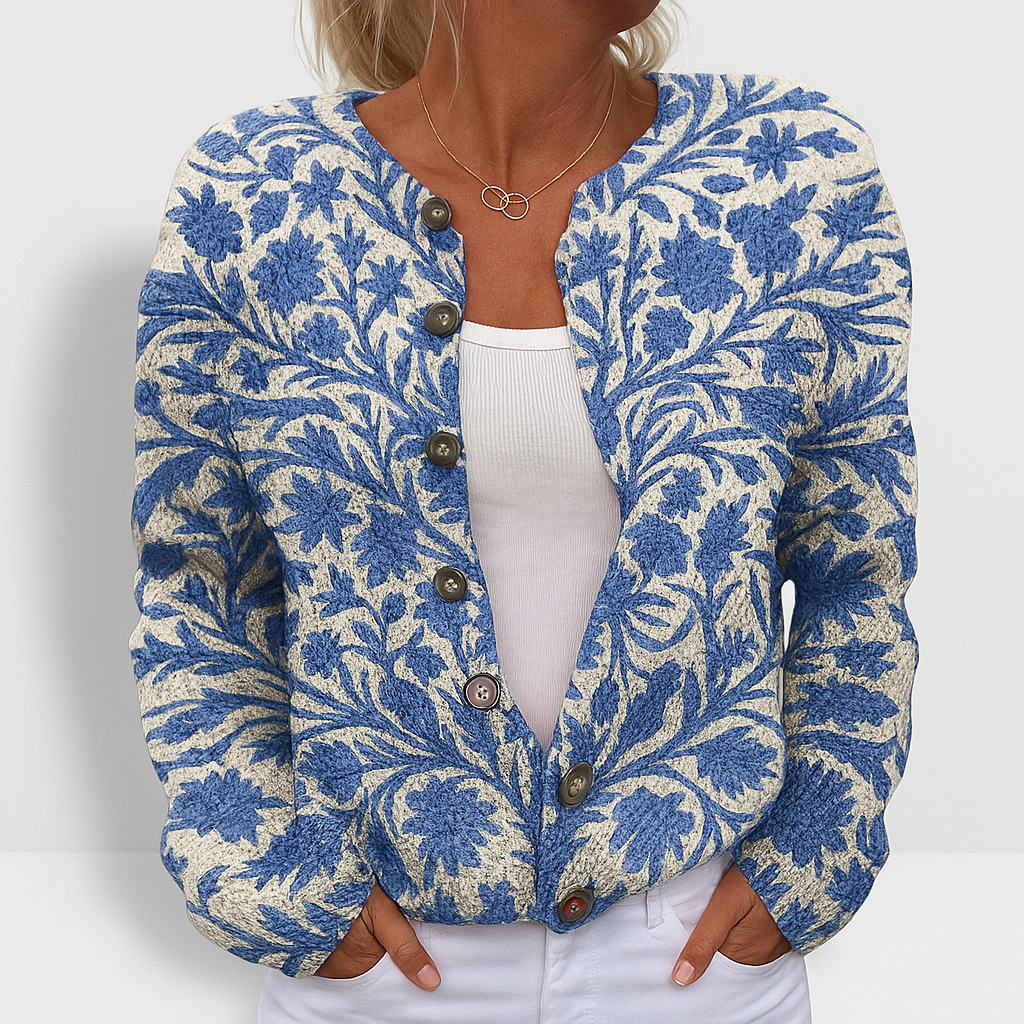 Emma | Women's Floral Knit Cardigan | Versatile Fit