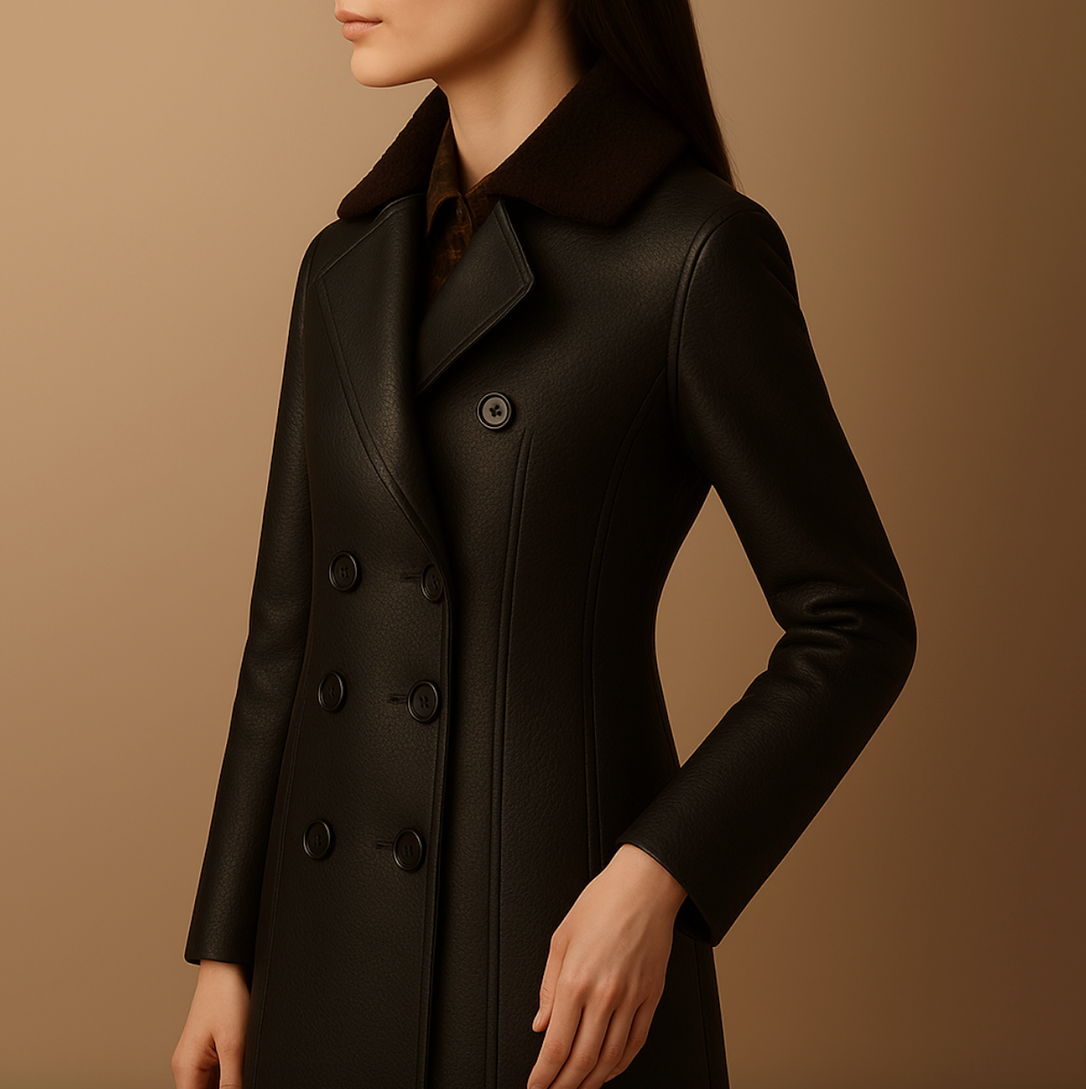 Ella | Elegant Leather Coat for Women | Timeless and Versatile