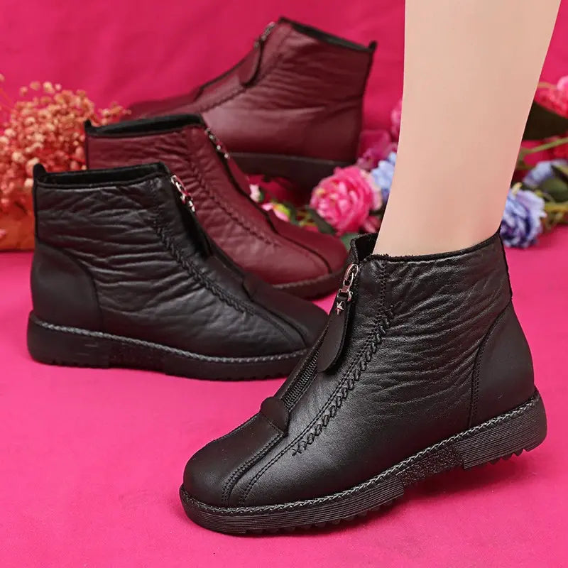 🔥Last Day Promotion – 50% Discount - Women's Non-Slip Natural Leather Ankle Boots
