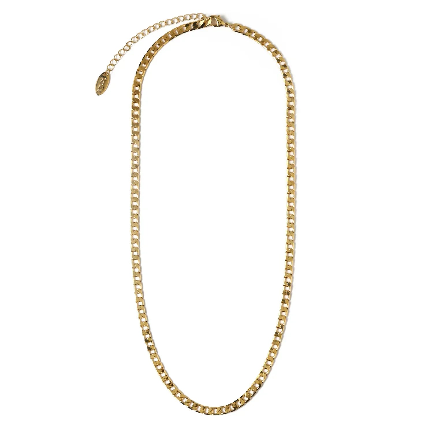 Enid Flat link chain necklace | Gold