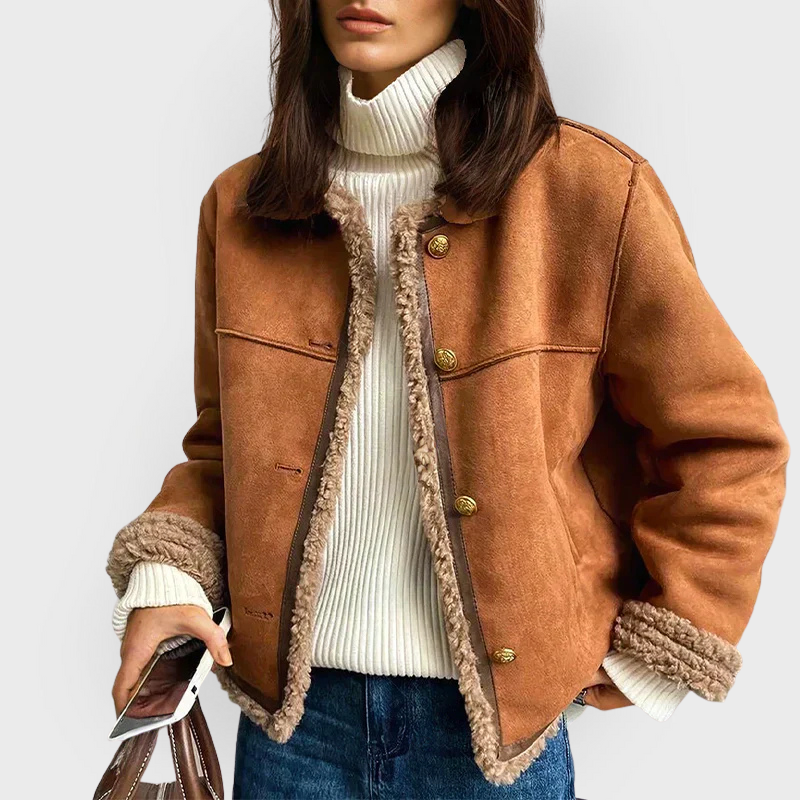 Mariah | Warm Brown Leather Jacket