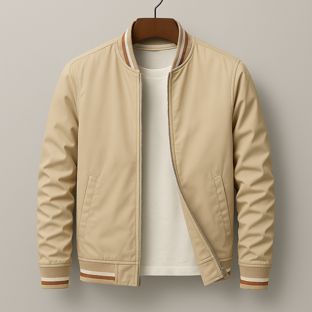 Lenoir™ | Stylish Striped Bomber Jacket