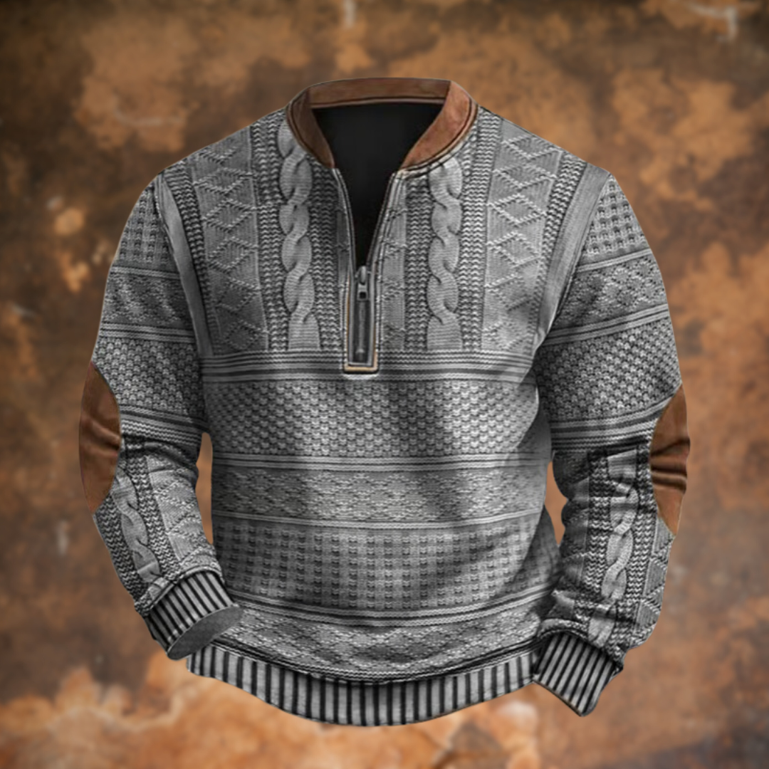 Nathan | Knitted Sweater with Zipper Detail