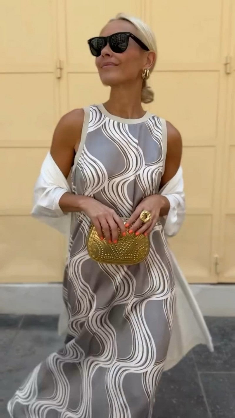 Stella | Elegant Long Dress with Matching Shawl