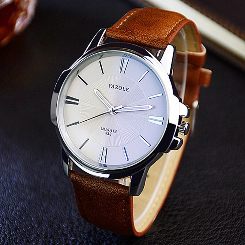 Luxurious Blue Glass Leather Watch™ - Olsen & Olsen