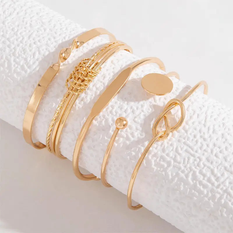 Elin Knotted Elegance Bracelet Set | Gold